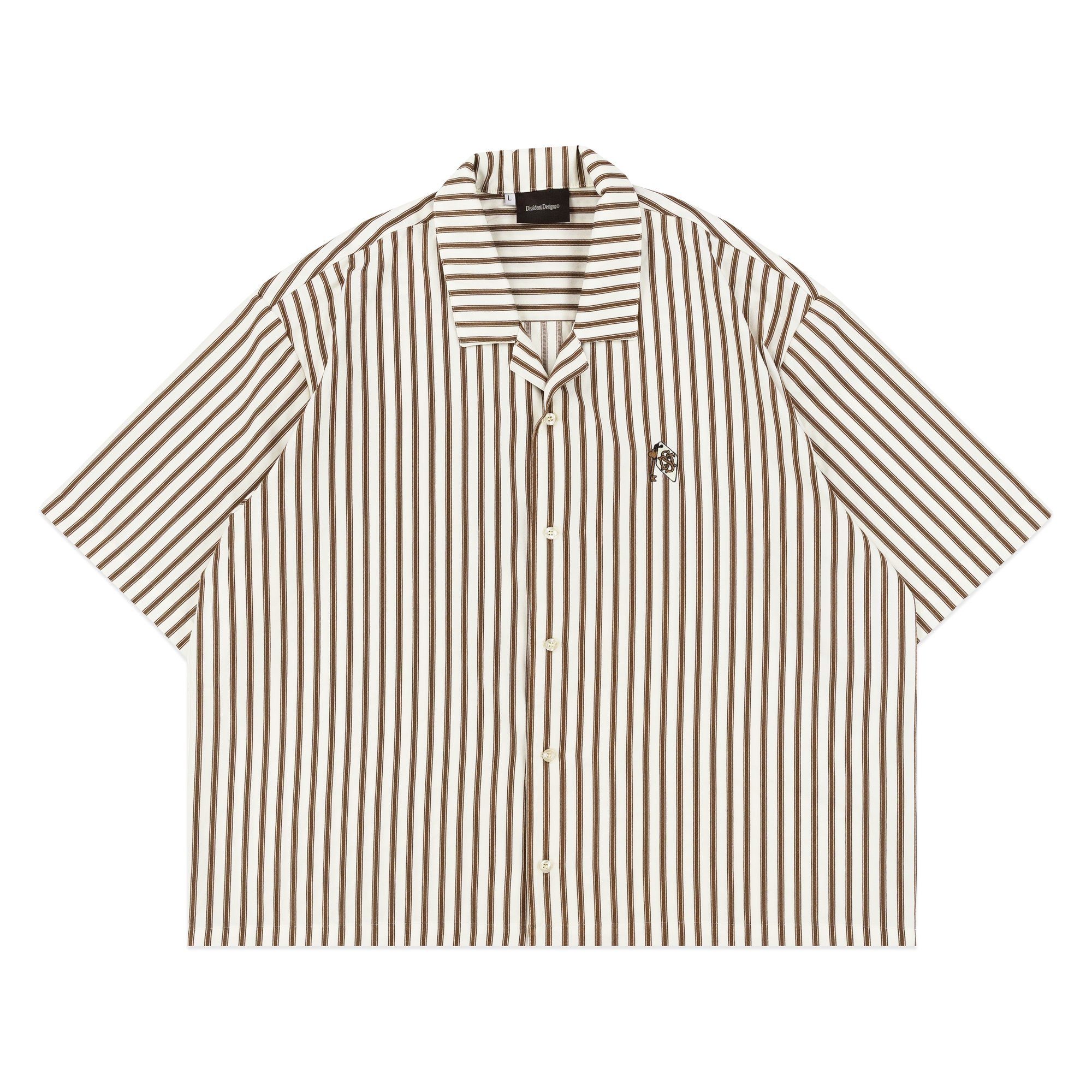 Motel Stripes Shirt In Brown/White
