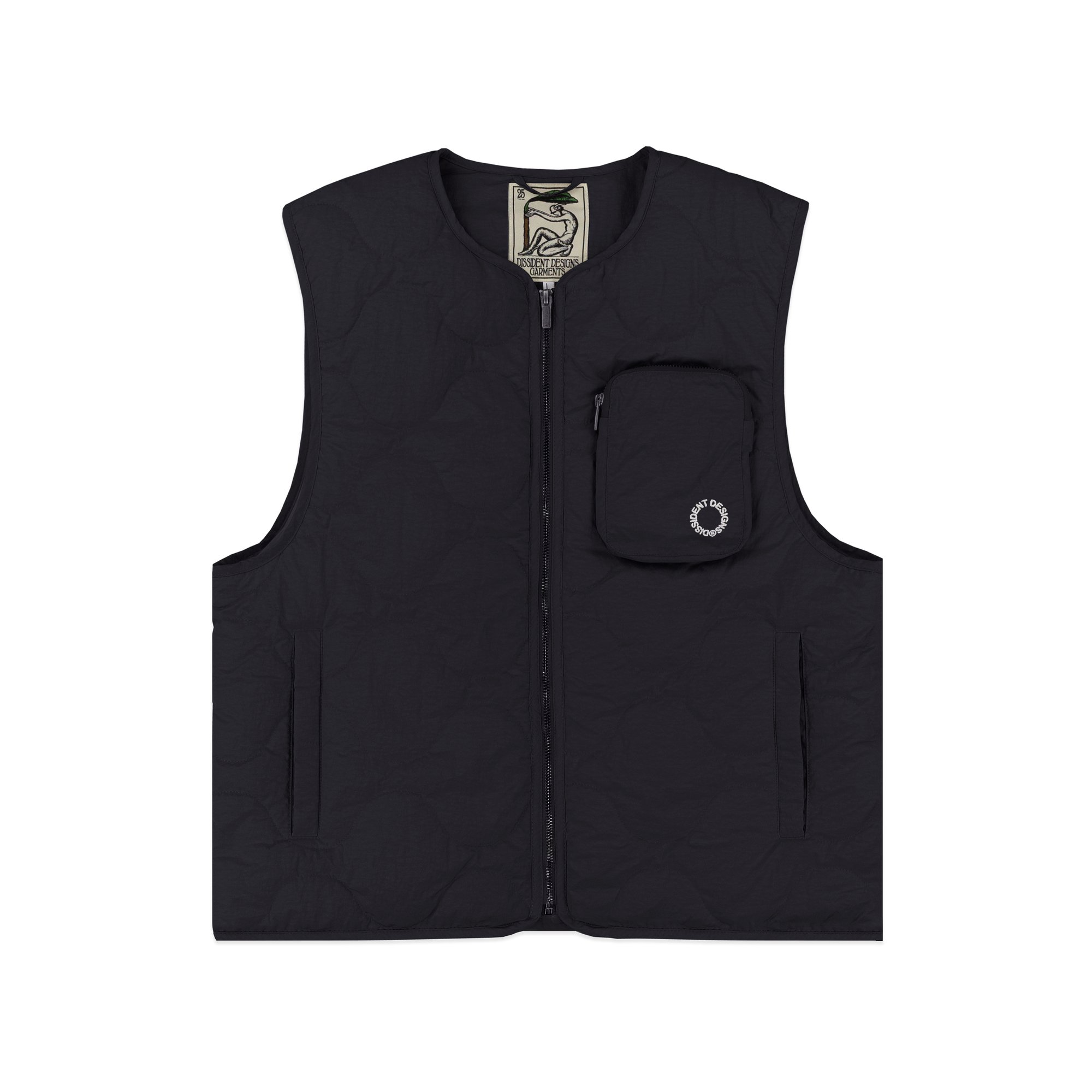 Quilted Marble Vest In Black